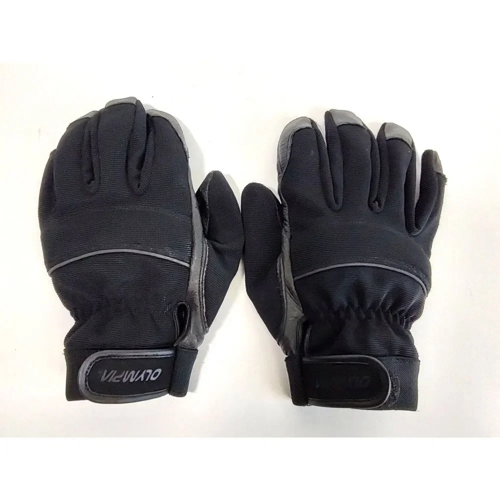 Olympia‎ Leather Women's L Riding Gloves Motorcycle Gloves Black